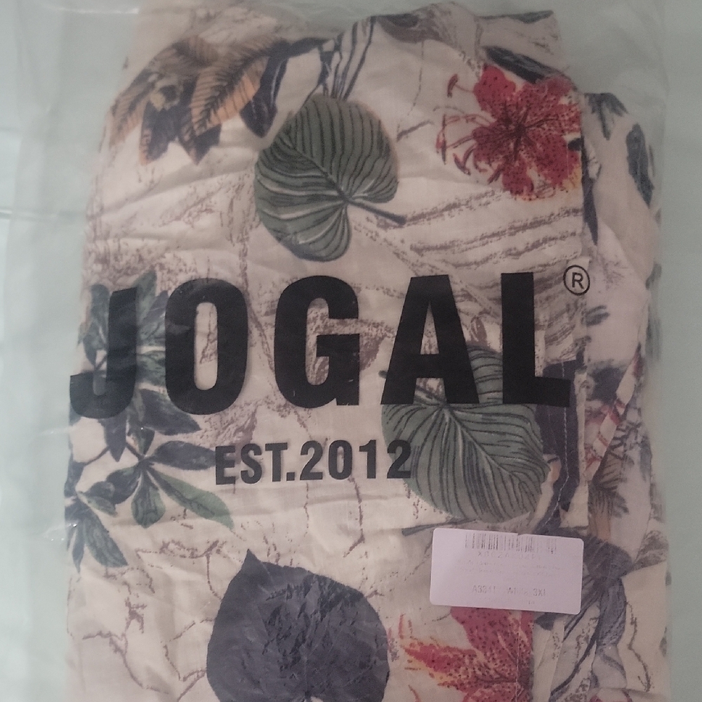 JOGAL Floral Print Shirt and Matching Short Set Ready For The Beach And Resort.